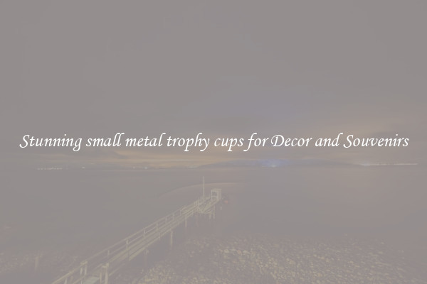 Stunning small metal trophy cups for Decor and Souvenirs