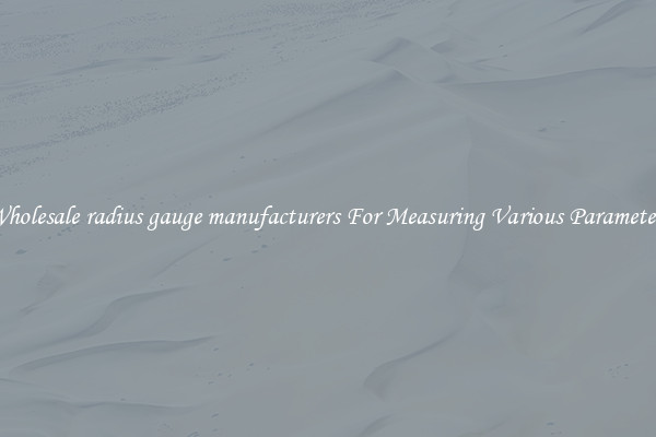 Wholesale radius gauge manufacturers For Measuring Various Parameters