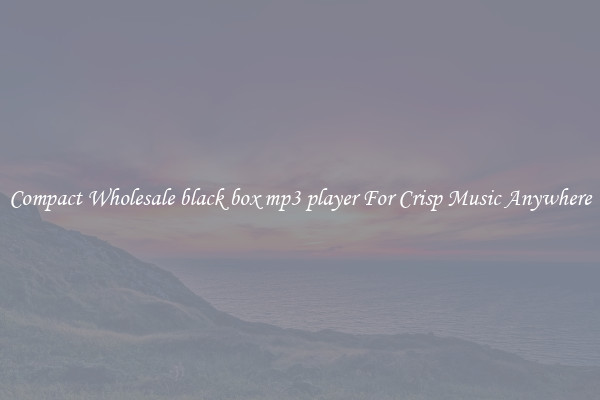 Compact Wholesale black box mp3 player For Crisp Music Anywhere