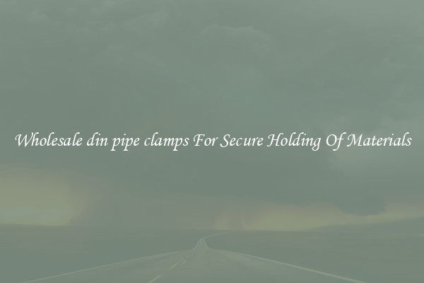 Wholesale din pipe clamps For Secure Holding Of Materials