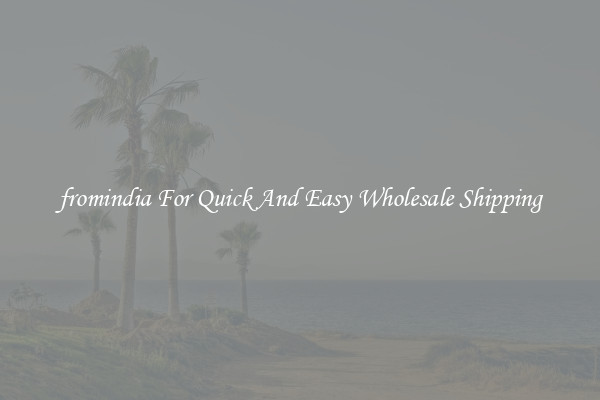 fromindia For Quick And Easy Wholesale Shipping