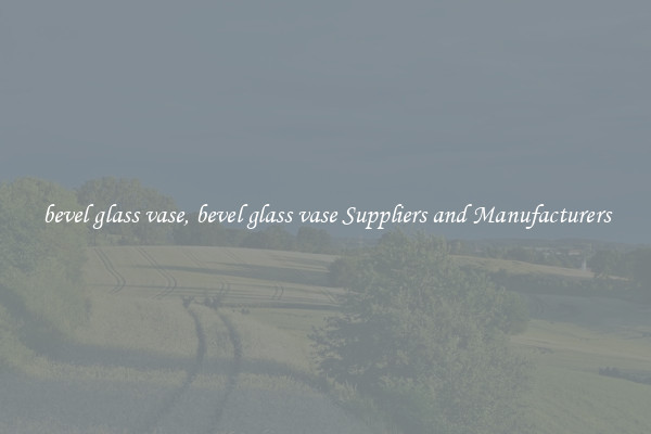bevel glass vase, bevel glass vase Suppliers and Manufacturers