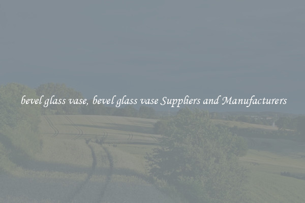 bevel glass vase, bevel glass vase Suppliers and Manufacturers