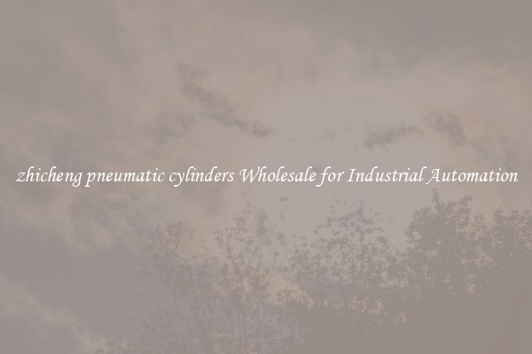  zhicheng pneumatic cylinders Wholesale for Industrial Automation 