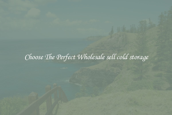 Choose The Perfect Wholesale sell cold storage