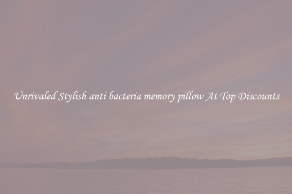 Unrivaled Stylish anti bacteria memory pillow At Top Discounts